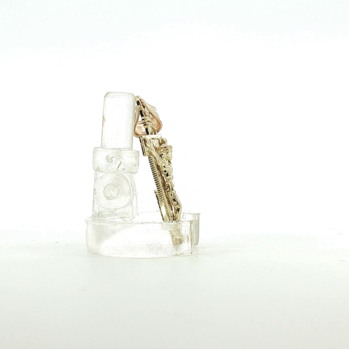 10K Gold Maritime Anchor & Ship's Wheel Pendant - Small