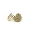 10K Heart Stud Earrings in Yellow Gold