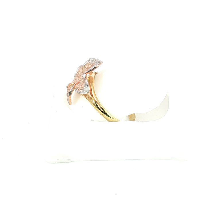 10K Hibiscus Flower Ring