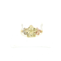 10K Hibiscus Flower Tri-Color Gold Ring