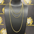 10K Laser Cut 2MM 24-Inch Rope Chain