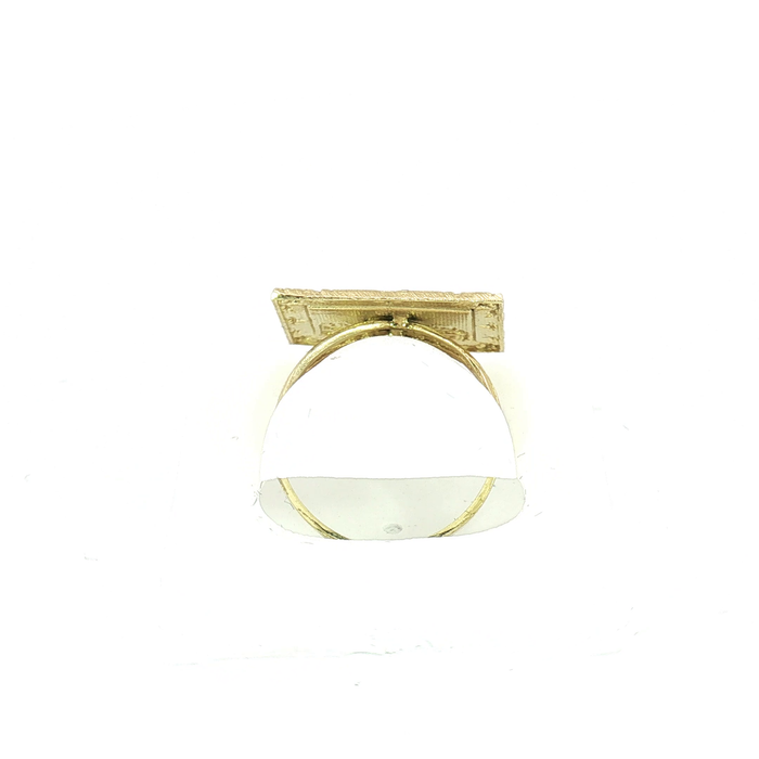 10K Last Supper Rectangular Ring in Yellow Gold