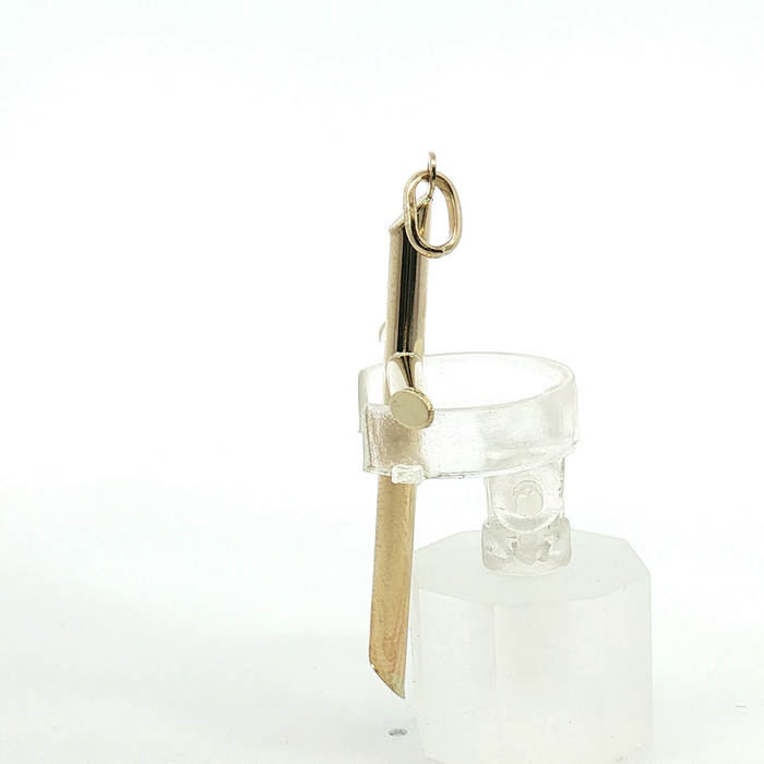 10k Minimalist High-Polish Yellow Gold Tubular Cross Pendant