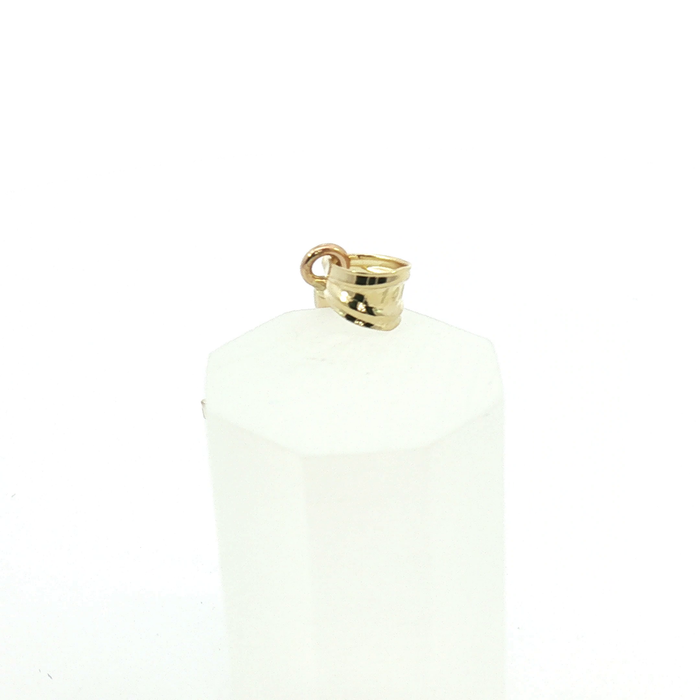 10k Minimalist Polished Yellow Gold Rod Cross Pendant