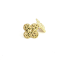 10K Nugget Clover Stud Earrings in Yellow Gold