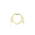 10K Nugget Open Heart Ring in Yellow Gold