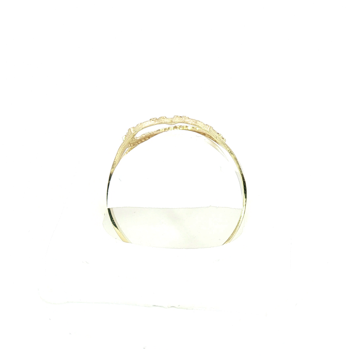 10K Nugget Open Heart Ring in Yellow Gold