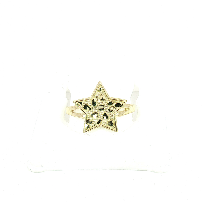 10K Nugget Star Ring in Yellow Gold