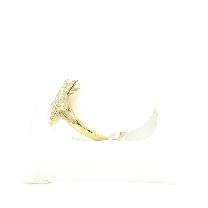 10K Nugget Star Ring in Yellow Gold