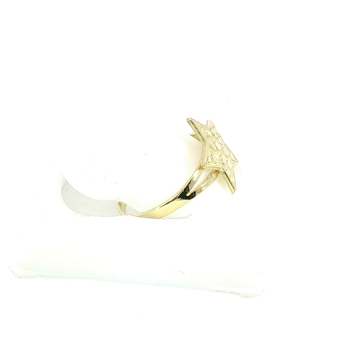 10K Nugget Star Ring in Yellow Gold