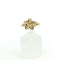 10K Plumeria Flower Ring in Yellow Gold