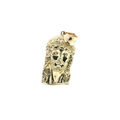 10k Polished and Yellow Gold Jesus Head Pendant