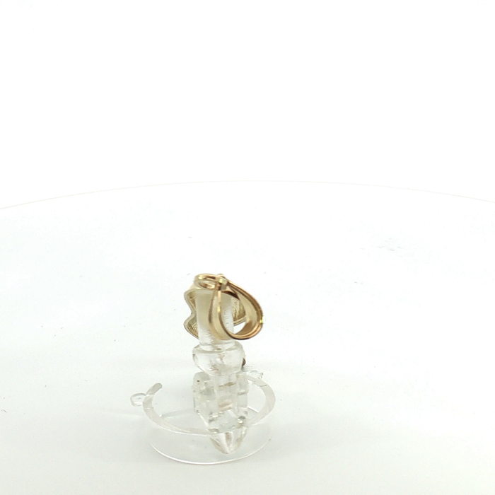10K Polished Yellow Gold Italian Horn Pendant - Large