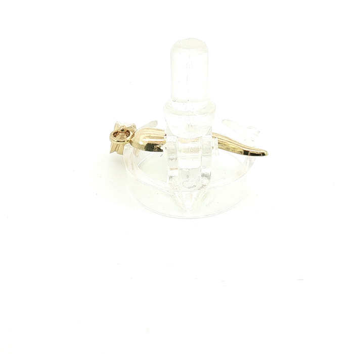 10K Polished Yellow Gold Italian Horn Pendant - Small