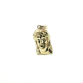 10k Polished Yellow Gold Jesus Piece Head Pendant