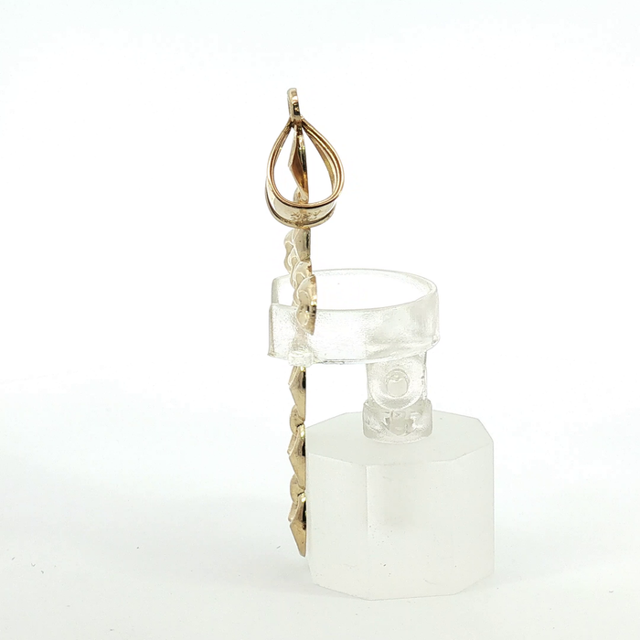 10k Polished Yellow Gold Mariner Link Cross Pendant