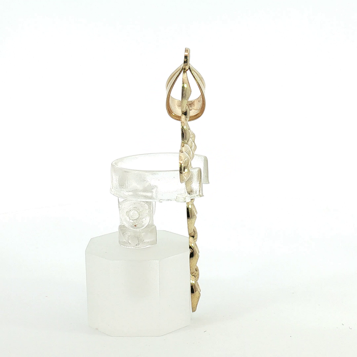 10k Polished Yellow Gold Mariner Link Cross Pendant