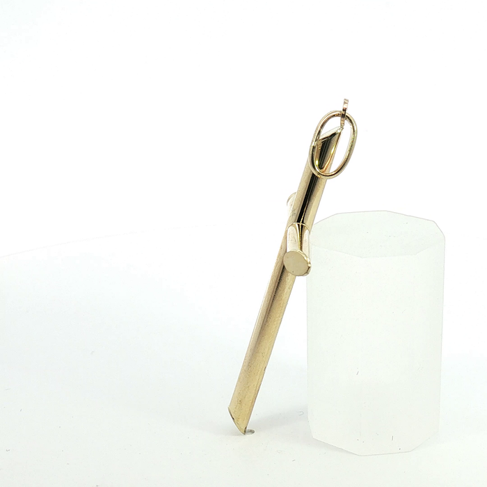 10k Polished Yellow Gold Tubular Cross Pendant