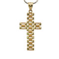 10K Presidential Classic Link Yellow Gold Cross Pendant