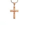 10K Rose Gold Cross Pendant