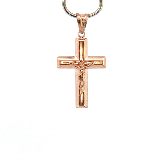 10K Rose Gold Cross Pendant