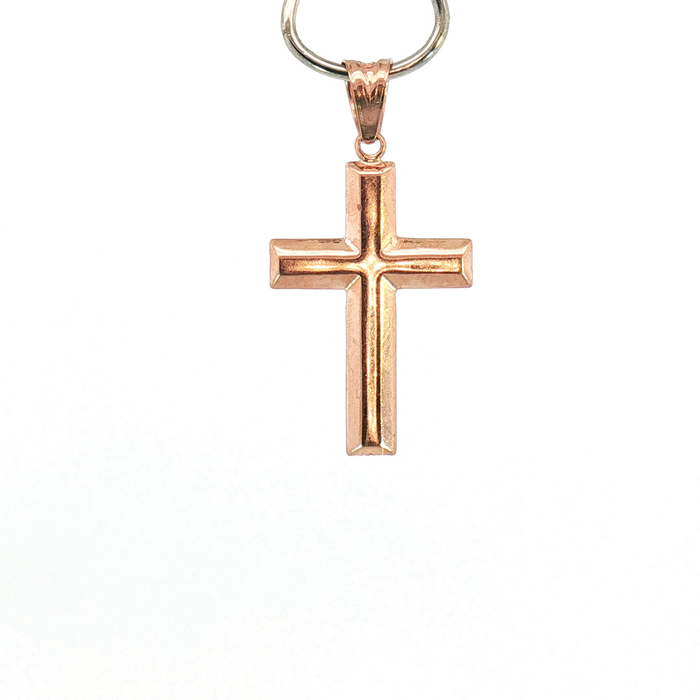 10K Rose Gold Cross Pendant