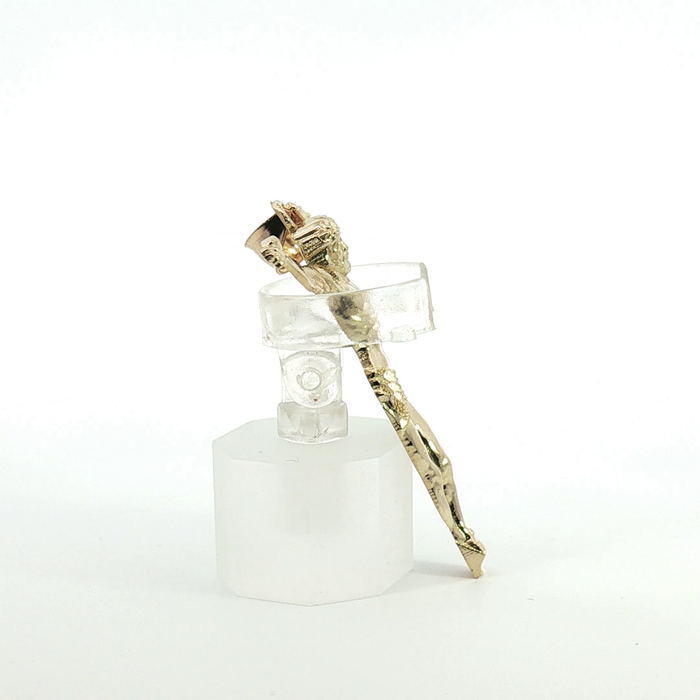 10k Solid Yellow Gold Jesus Crucifix Pendant