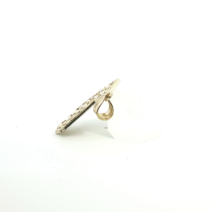 10K Textured California State Map Pendant in Yellow Gold