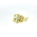 10K Textured Yellow Gold Cross Ring