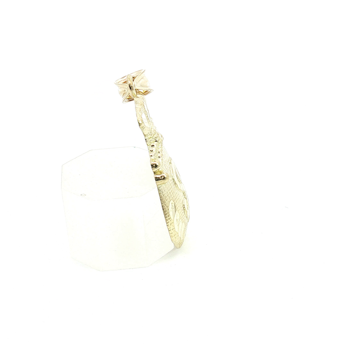 10k Textured Yellow Gold Dollar Money Bag Charm Pendant