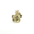 10k Textured Yellow Gold Dollar Sign Money Bag Pendant