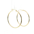 10K Textured Yellow Gold Hoop Earrings