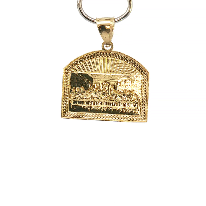 10K The Last Supper Pendant in Yellow Gold