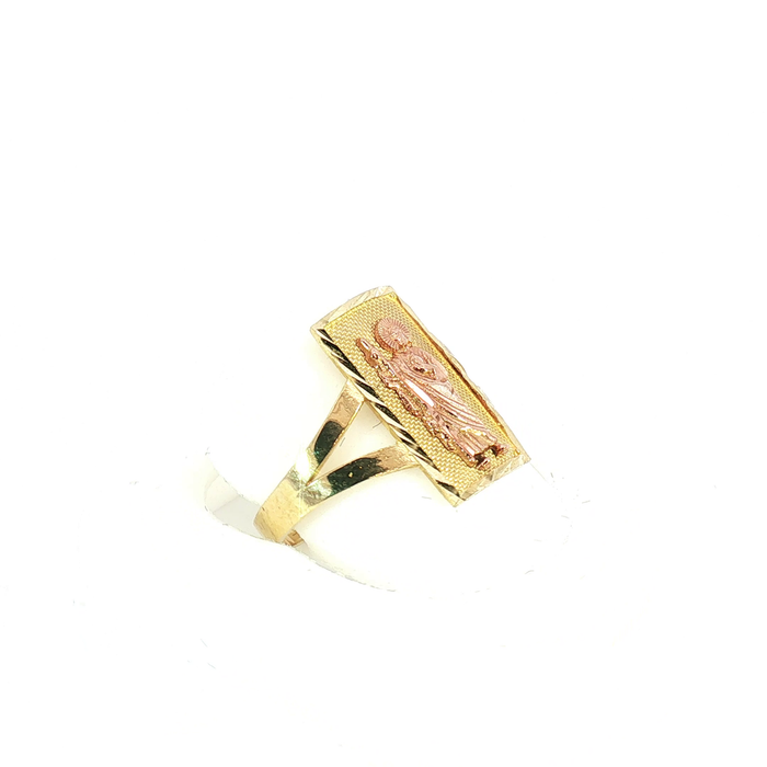 10K Two-Tone Gold Saint Jude Ring