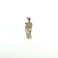 10k Two-Tone Gold San Judas Tadeo Diamond and Ruby Religious Pendant
