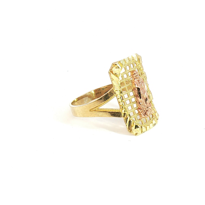 10K Two-Tone Gold Virgin Mary Ring