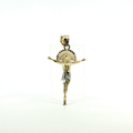 10k Two-Tone Yellow Gold Crucifix Pendant with Halo Detail