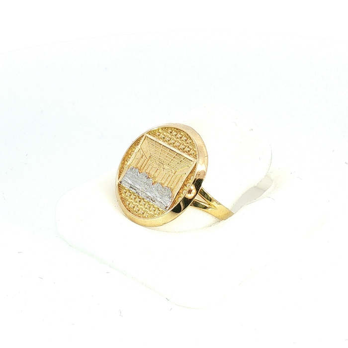 10k Two-Tone Yellow Gold Last Supper Ring