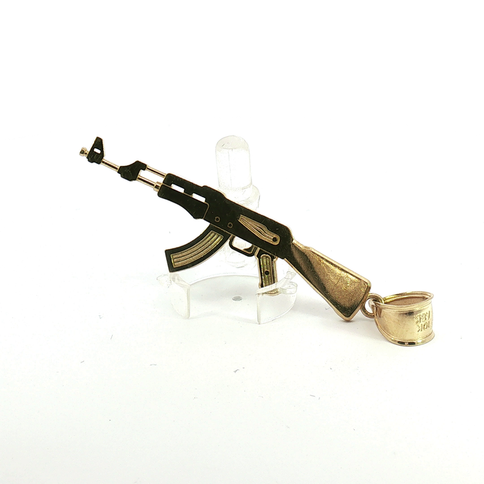 10K Yellow Gold AK Pendant