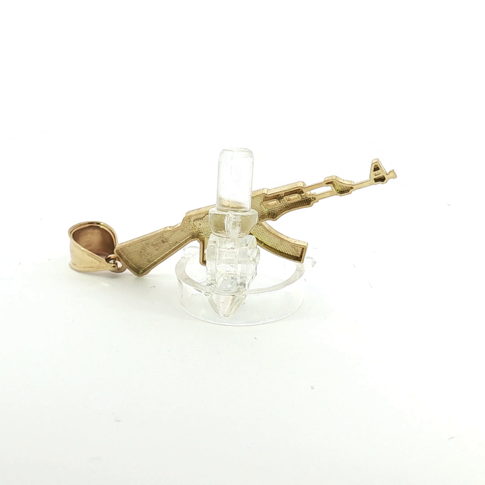10K Yellow Gold AK Pendant