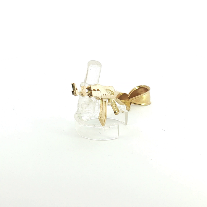 10K Yellow Gold AK Pendant
