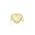 10K Yellow Gold and CZ Heart Ring