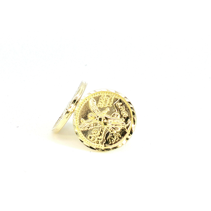 10K Yellow Gold Centenario Stud Earrings