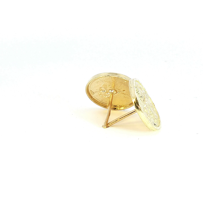 10K Yellow Gold Centenario Stud Earrings