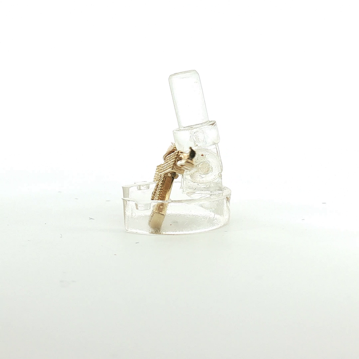 10K Yellow Gold Crystal AK Pendant - Small