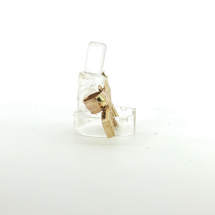 10K Yellow Gold Crystal AK Pendant - Small