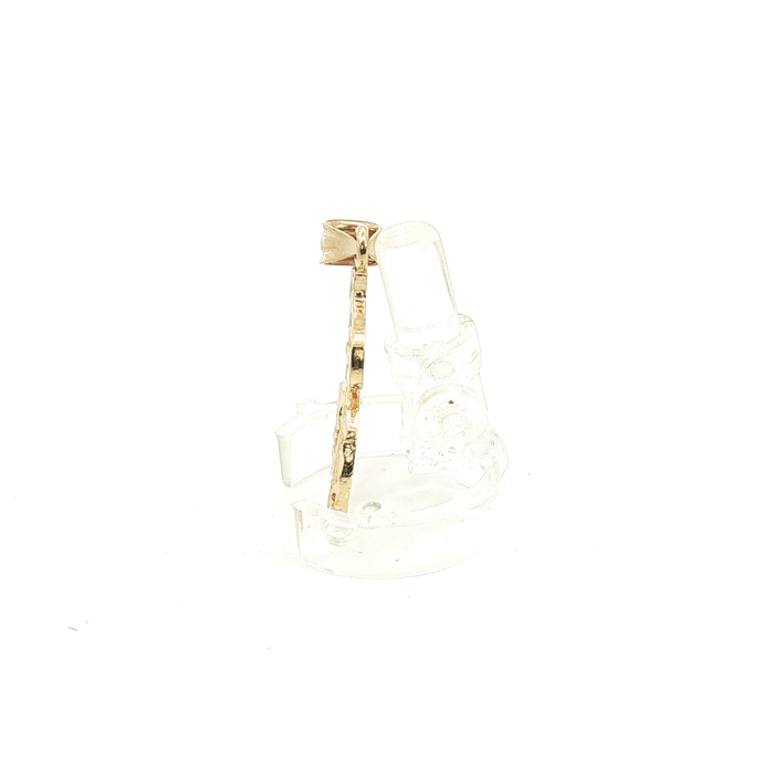 10k Yellow Gold Diamond-Cut Dollar Sign Pendant