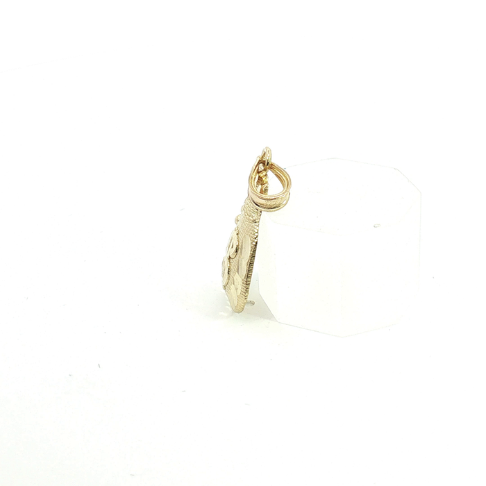 10K Yellow Gold Diamond-Cut Money Bag Pendant Small