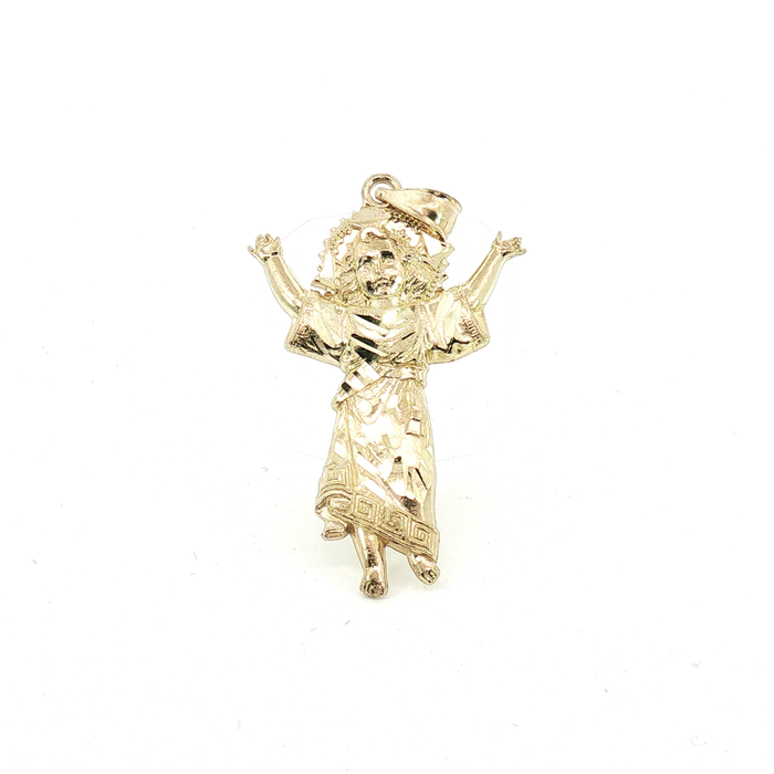10K Yellow Gold Divino Niño - Devine Child Religious Charm Pendant