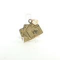 10K Yellow Gold Four Aces Playing Cards Pendant